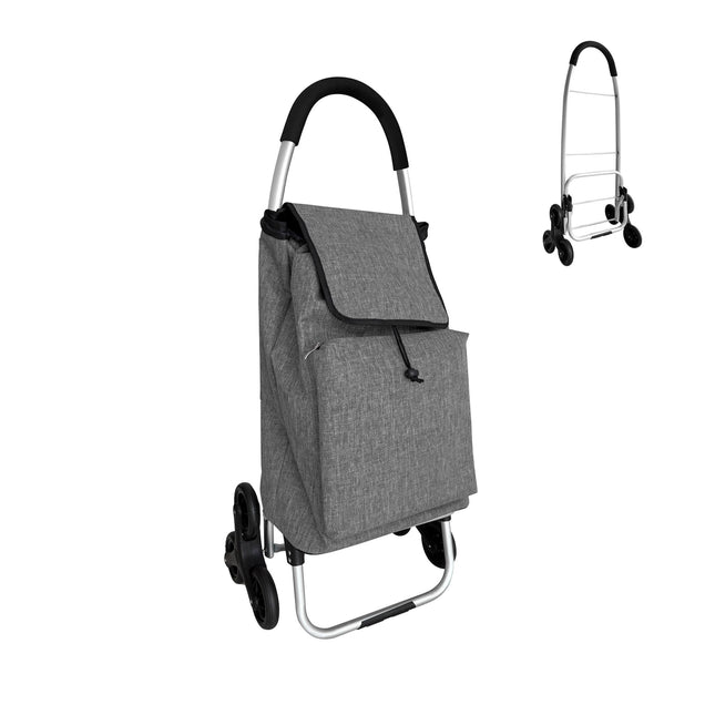 Chariot de courses monte-escalier avec sac isotherme de 45 L