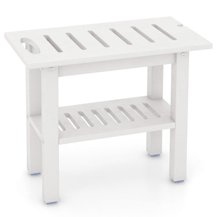 Duschhocker, wasserdichtes HDPE mit Griff & Ablage, 150 kg Tragkraft