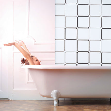 Store enrouleur de douche, hydrofuge, design carrelage rétro