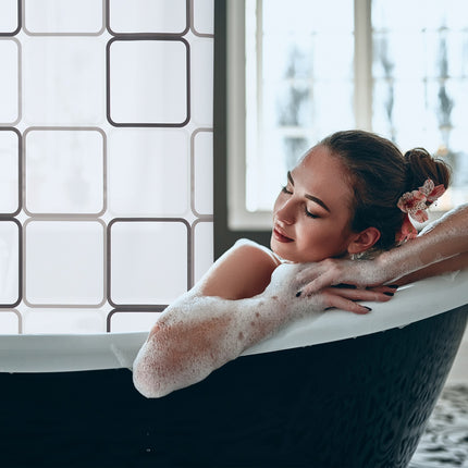 Store enrouleur de douche, hydrofuge, design carrelage rétro