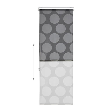 Rideau de douche à pois gris