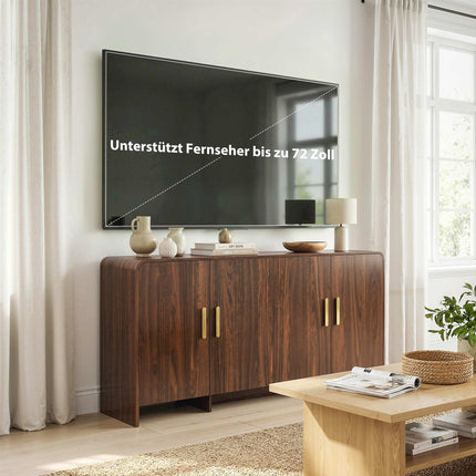 Buffet 152 cm, portes à fermeture douce, finition noyer