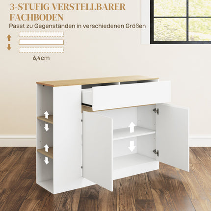 Weißer Küchenschrank mit Schublade und verstellbarem Einlegeboden