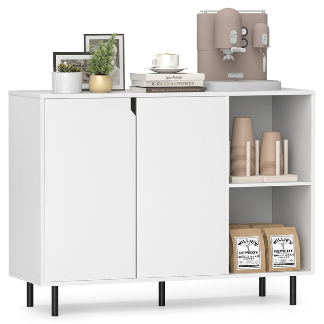 Sideboard mit 2 Türen &amp; verstellbaren Einlegeböden Moderner Küchenschrank Buffetschrank