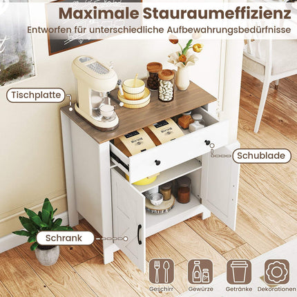 Sideboard mit verstellbarem Einlegeboden, Schublade und Türen