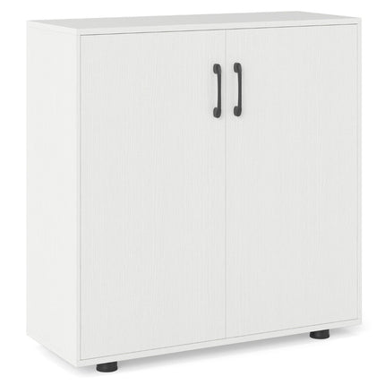 Buffet avec étagère réglable, meuble de rangement blanc