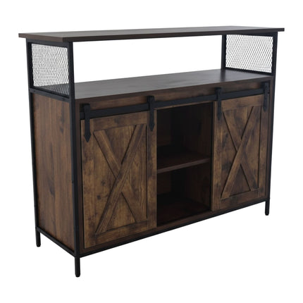 Buffet avec portes coulissantes de style grange - Meuble de rangement rustique