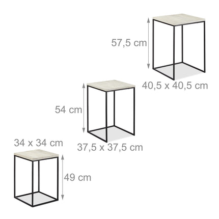 Ensemble de 3 tables d'appoint