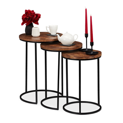 Ensemble de 3 tables d'appoint