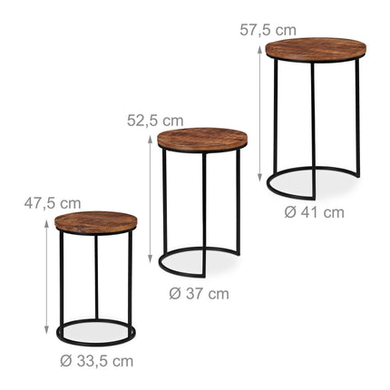 Ensemble de 3 tables d'appoint