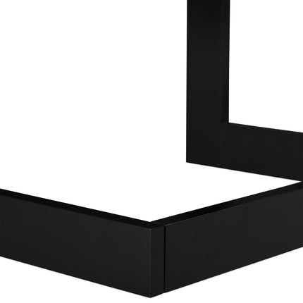 Table d'appoint aspect noyer avec compartiment