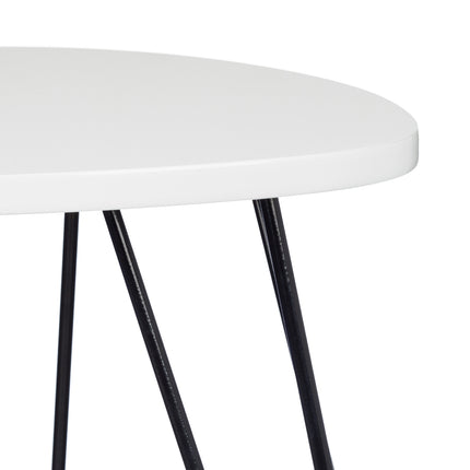 Table d'appoint blanche, lot de 2