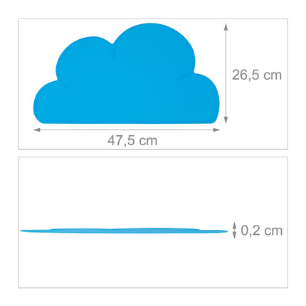 Silikon-Wolken-Tischsets für Kinder, 2er-Set