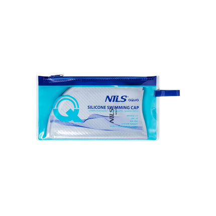 Bonnet de bain en silicone pour cheveux longs, gris uni