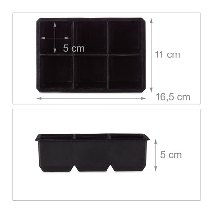 Lot de 2 moules à glaçons en silicone