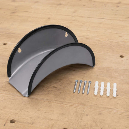Silberne Eisen-Schlauchhalter, 2er-Set mit Kantenschutz