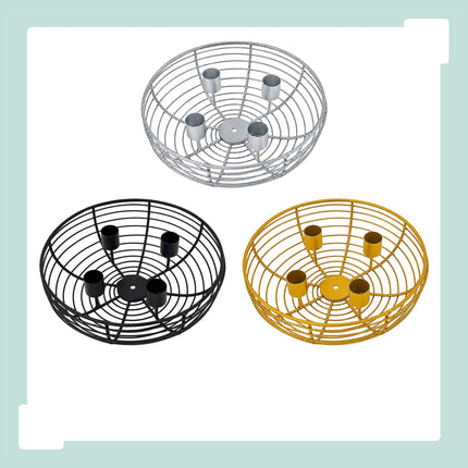 Support de couronne de l'Avent en fil métallique argenté – 20,5 cm