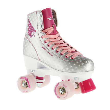 Silber-rosa Rollschuhe, Größe 36