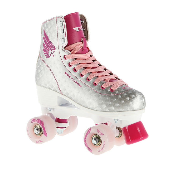 Silber-rosa Rollschuhe, Größe 36
