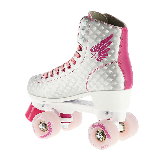 Silber-rosa Rollschuhe, Größe 36
