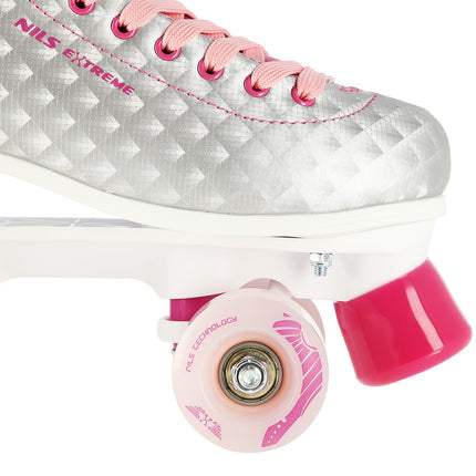 Silber-rosa Rollschuhe, Größe 36