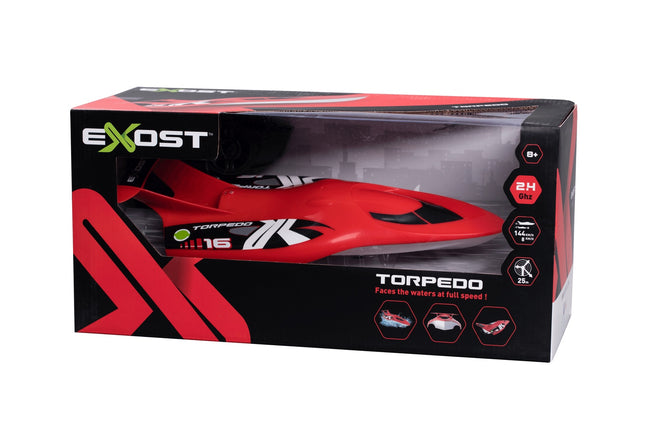 Silverlit Exost Ferngesteuertes Boot Torpedo, Rot, Maßstab 1:18