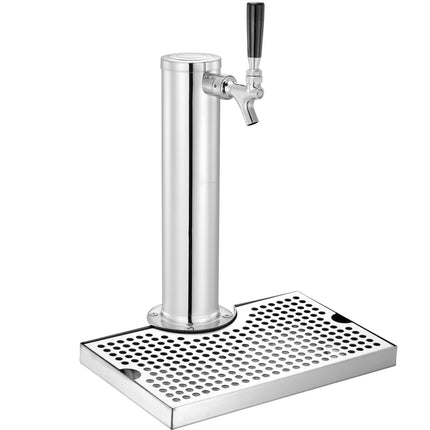 Single Tap Stainless Kegerator Tower Kit – Regulator, S Coupler