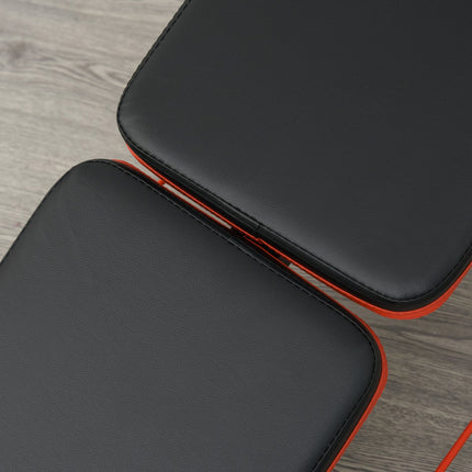 Banc abdominaux assis avec cordes d'entraînement Banc d'entraînement multifonction réglable et pliable, capacité de charge de 110 kg, acier noir + rouge