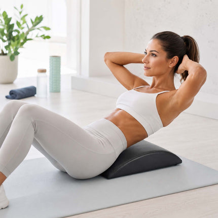 Sit-Up Pad for Abdominal Training with Lower Back Support, Black