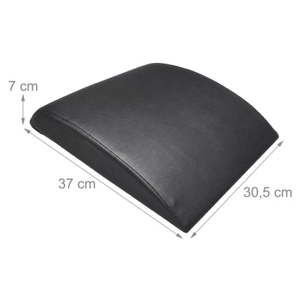Sit-Up Pad for Abdominal Training with Lower Back Support, Black