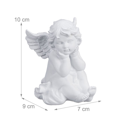 Ensemble de 2 anges de tranchée assis