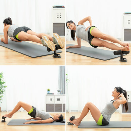 Sit-up-Stange für Bauchmuskeln mit Saugnapf und Übungsanleitung CoreUp InnovaGoods