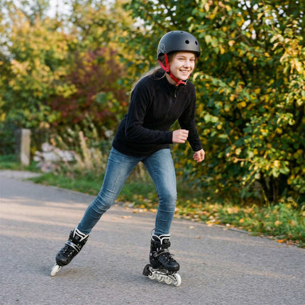 Casque de skate, réglable par molette, 11 aérations, taille L 58-61 cm, noir