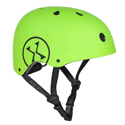 Casque de skate, ajustement réglable par molette, vert, taille L (58-61 cm)