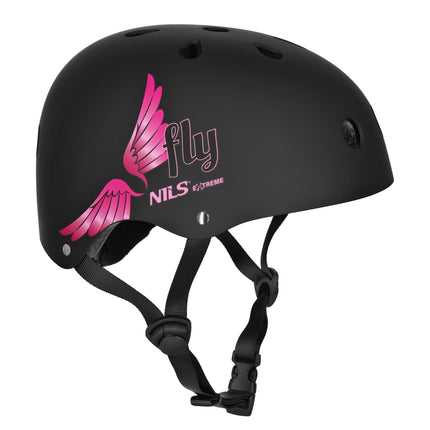 Casque de skate rose, taille M (55-58 cm), ajustement par molette, 11 aérations
