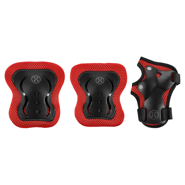 Skate Protective Gear Set, Wrist Elbow Knee, Red M