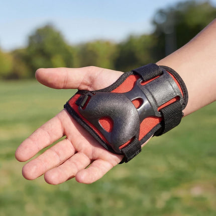 Skate-Schutzausrüstungsset, Handgelenk Ellenbogen Knie, Rot XS