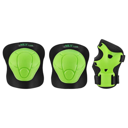 Ensemble de protections pour patins à roulettes (poignets, coudes, genoux), vert S