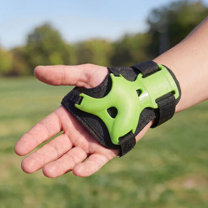 Ensemble de protections pour patins à roulettes (poignets, coudes, genoux), vert S
