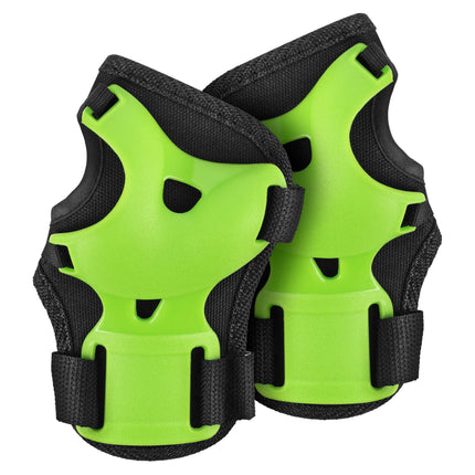 Ensemble de protections pour patins à roulettes (poignets, coudes, genoux), vert S