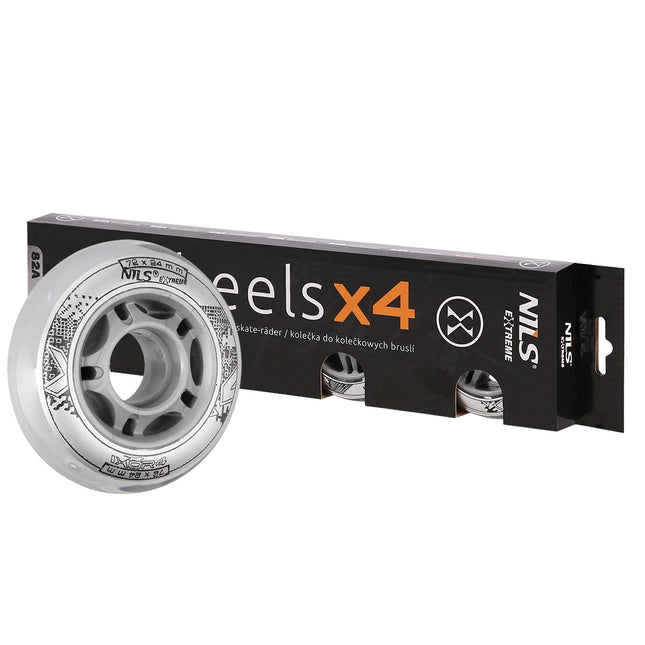 Skateboard-Rollen 72x24mm 82A Transparent (4er-Pack)