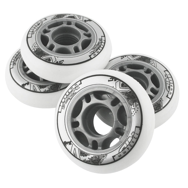 Skateboard-Rollen 72x24mm 82A Weiß (4er-Set)