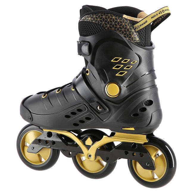 Slalom-Inlineskates, Schwarz-Gold, Größe 36