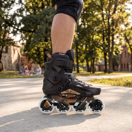 Slalom-Inlineskates, Schwarz, Größe 45, 80 mm