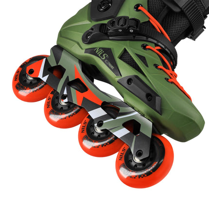 Patins à roues alignées Slalom, verts, taille 36, roues de 80 mm