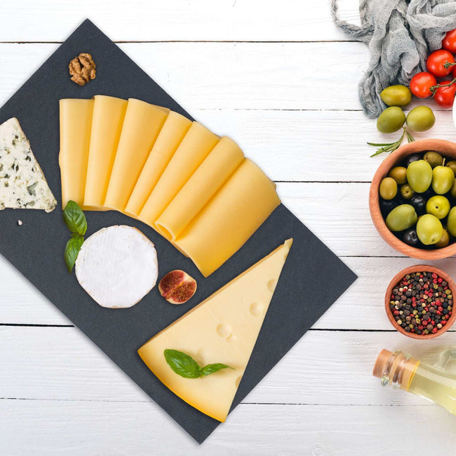 Assiettes rectangulaires en ardoise, lot de 6
