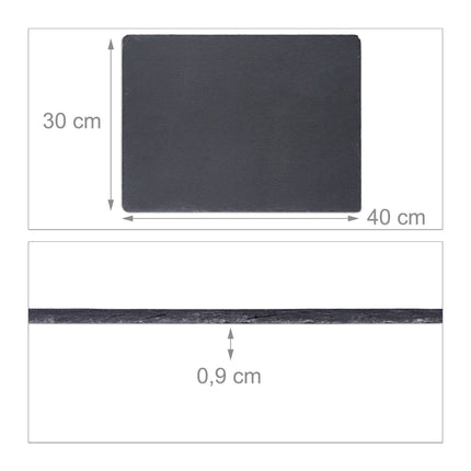 Dalles en ardoise 30 x 40 cm en lot de 6