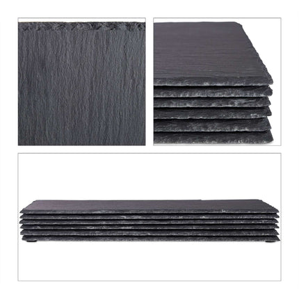 Dalles en ardoise 30 x 40 cm en lot de 6