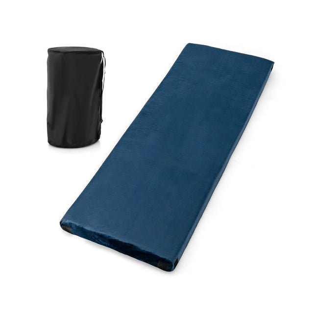 Matelas de camping matelas de camping en mousse à mémoire de forme 183 x 62,5 x 6,5 cm bleu