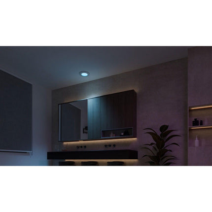 Slim Downlight S 90mm Weiß und Color Ambiance Weiß 3er-Pack